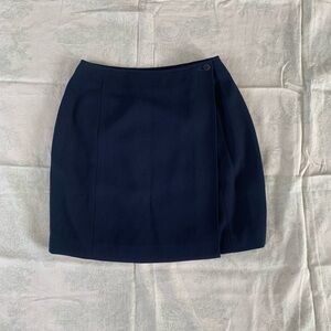 Vintage Navy Mini Wrap Skirt